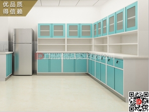 德阳市医院处置室台柜 治疗室台柜 配液台柜 感应脚踏式垃圾桶 钢制木质定制厂家